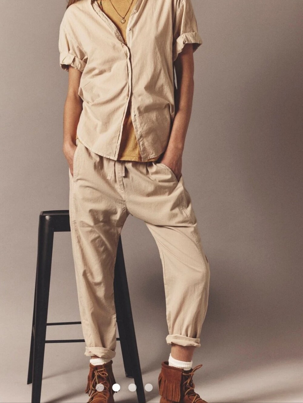 Xirena Parchment Draper Pants Cotton Poplin Small Casual Easy Slouchy